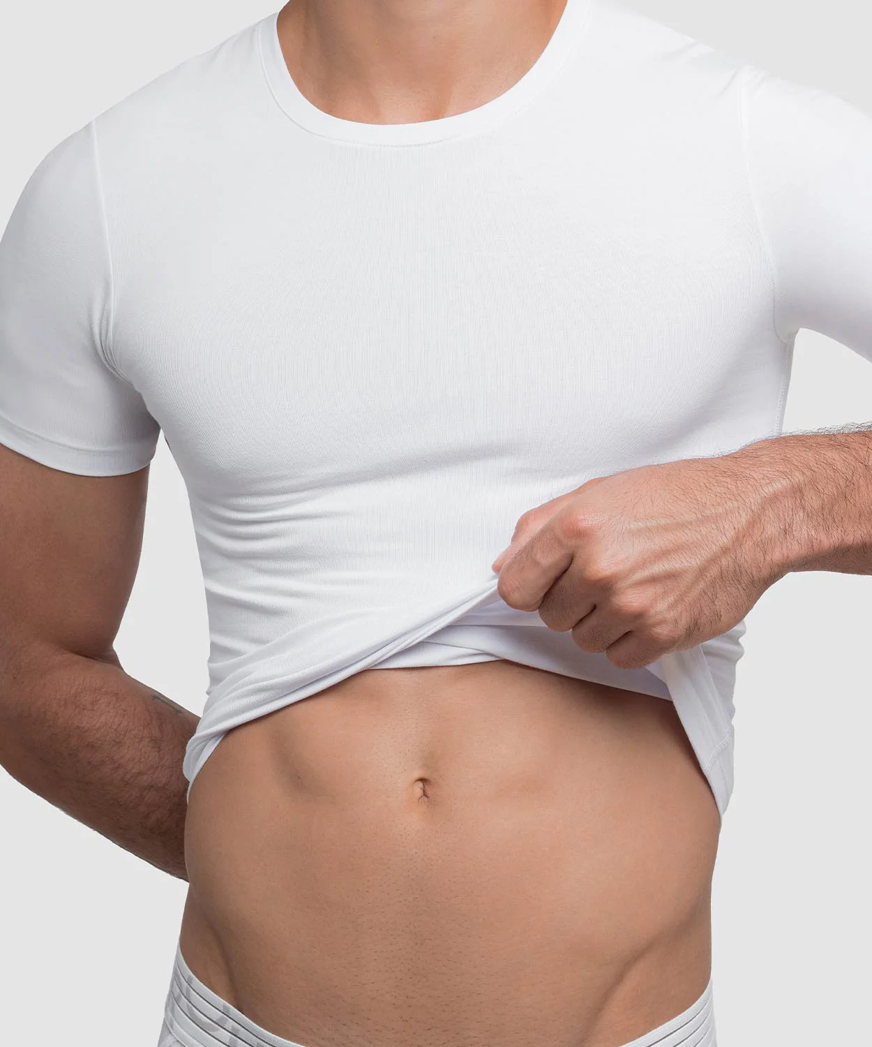 Cotton Compression Crew Neck T-Shirt - Image 8
