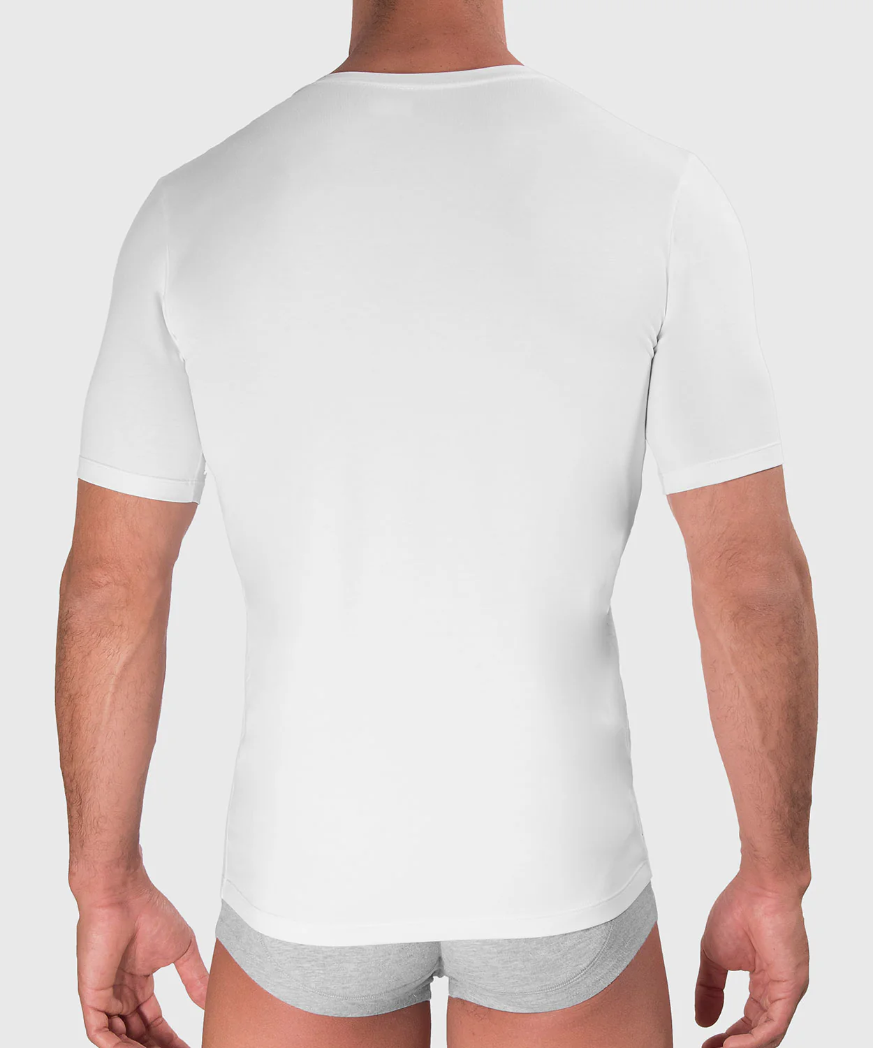 Slim Fit Cotton Compression V-Neck Undershirt - Image 3