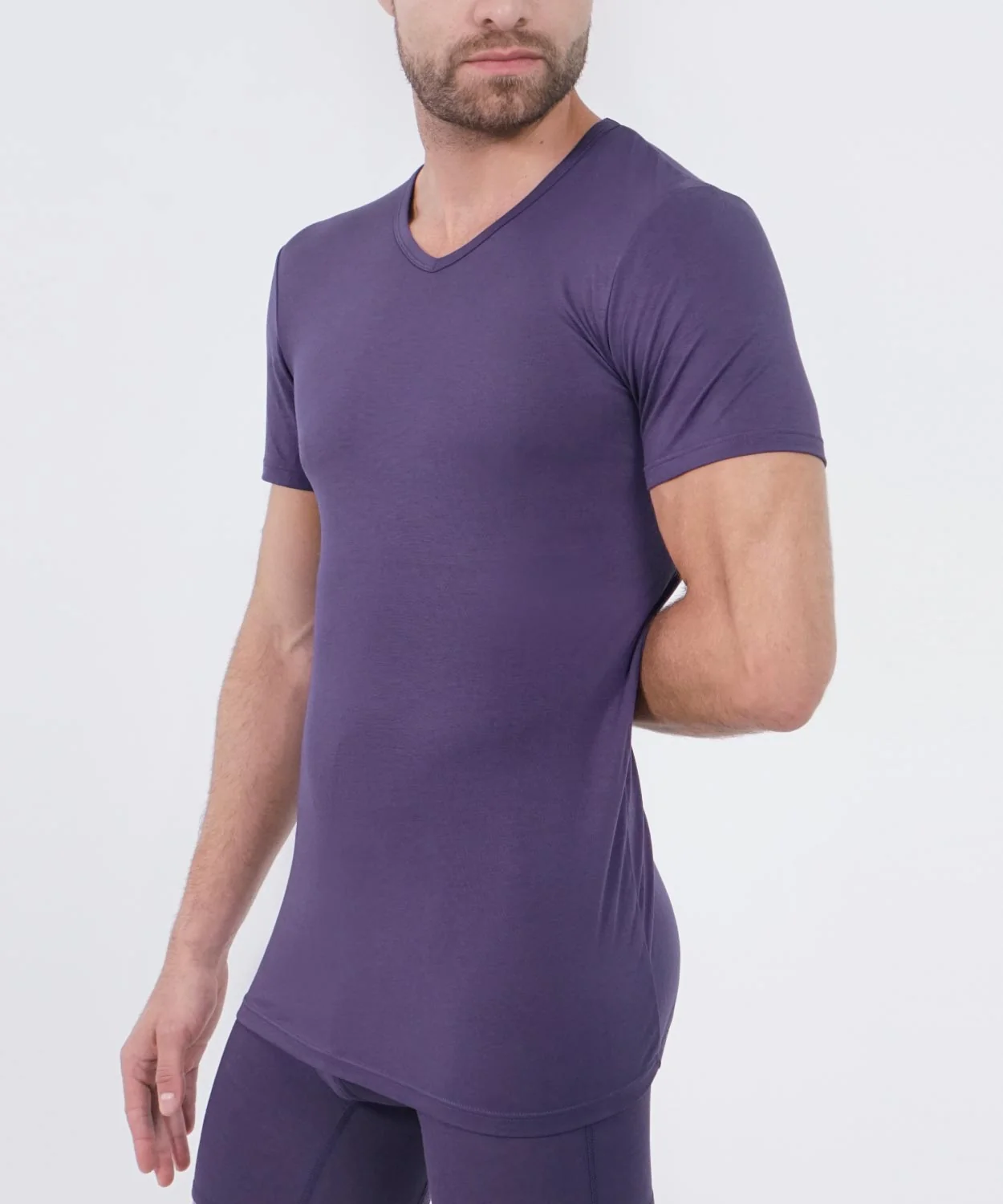 Essentials Modal T-Shirt V Neck - Image 4