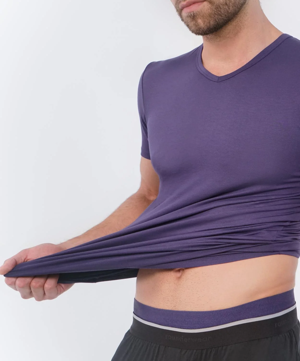 Essentials Modal T-Shirt V Neck - Image 5