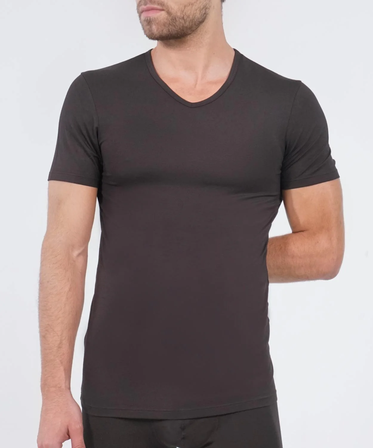 Essentials Modal T-Shirt V Neck - Image 6