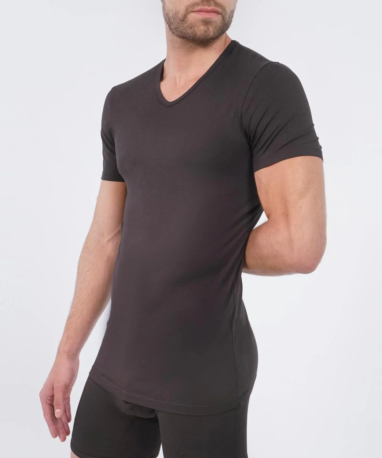 Essentials Modal T-Shirt V Neck - Image 8
